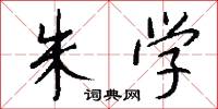朱学怎么写好看