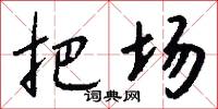 把场怎么写好看