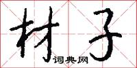 材子怎么写好看