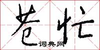 苍忙怎么写好看