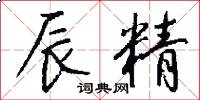 辰精怎么写好看