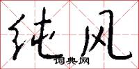 纯风怎么写好看