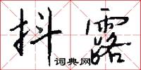 抖露怎么写好看