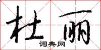 杜丽怎么写好看