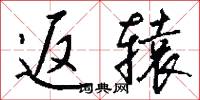 返辕怎么写好看