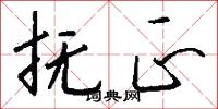 抚正怎么写好看