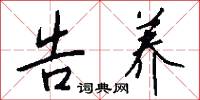 告养怎么写好看
