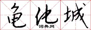 龟化城怎么写好看