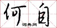 何自怎么写好看