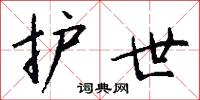 护世怎么写好看
