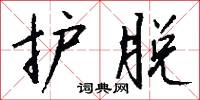 护脱怎么写好看