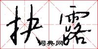 抉露怎么写好看