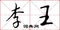 李王怎么写好看