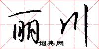 丽川怎么写好看