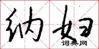纳妇怎么写好看