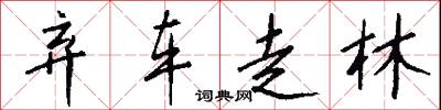 弃车走林怎么写好看