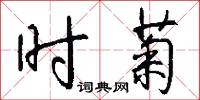 时菊怎么写好看