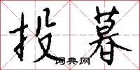 投暮怎么写好看