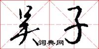 吴子怎么写好看