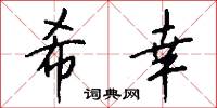 希幸怎么写好看