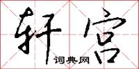 轩宫怎么写好看
