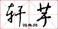 轩芋怎么写好看