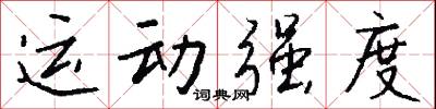 运动强度怎么写好看