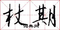 杖期怎么写好看