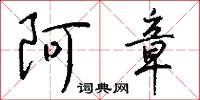 阿章怎么写好看