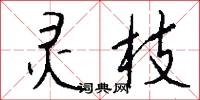 灵枝怎么写好看