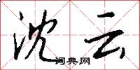 沈云怎么写好看