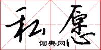 私愿怎么写好看