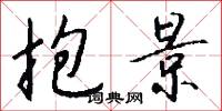 抱景怎么写好看