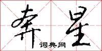 奔星怎么写好看
