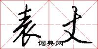表丈怎么写好看