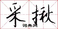采揪怎么写好看