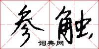 参触怎么写好看