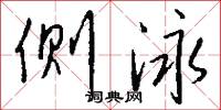 侧泳怎么写好看