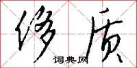 侈质怎么写好看