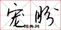 宠盼怎么写好看