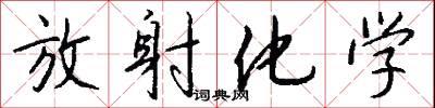 放射化学怎么写好看