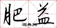 肥益怎么写好看