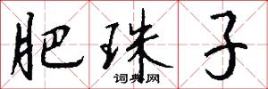 肥珠子怎么写好看