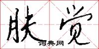肤觉怎么写好看