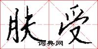 肤受怎么写好看