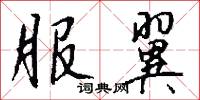 服翼怎么写好看