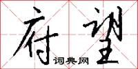 府望怎么写好看