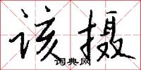 该摄怎么写好看