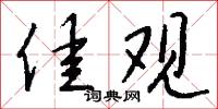 佳观怎么写好看