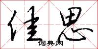佳思怎么写好看